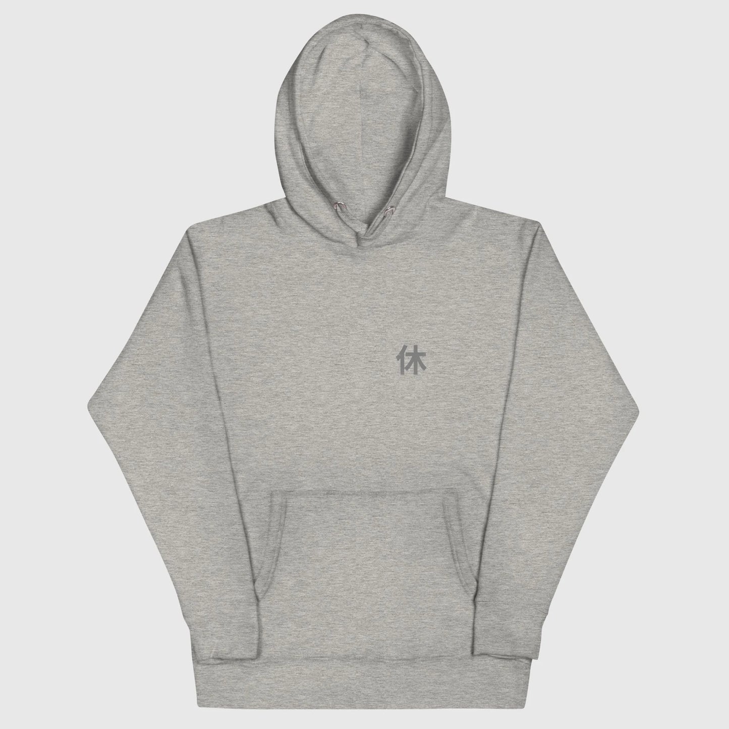 Sweat japonais UNIT-INACTIVE style techwear, design minimaliste noir avec ambiance futuriste Tokyo, gris, vue de face.
