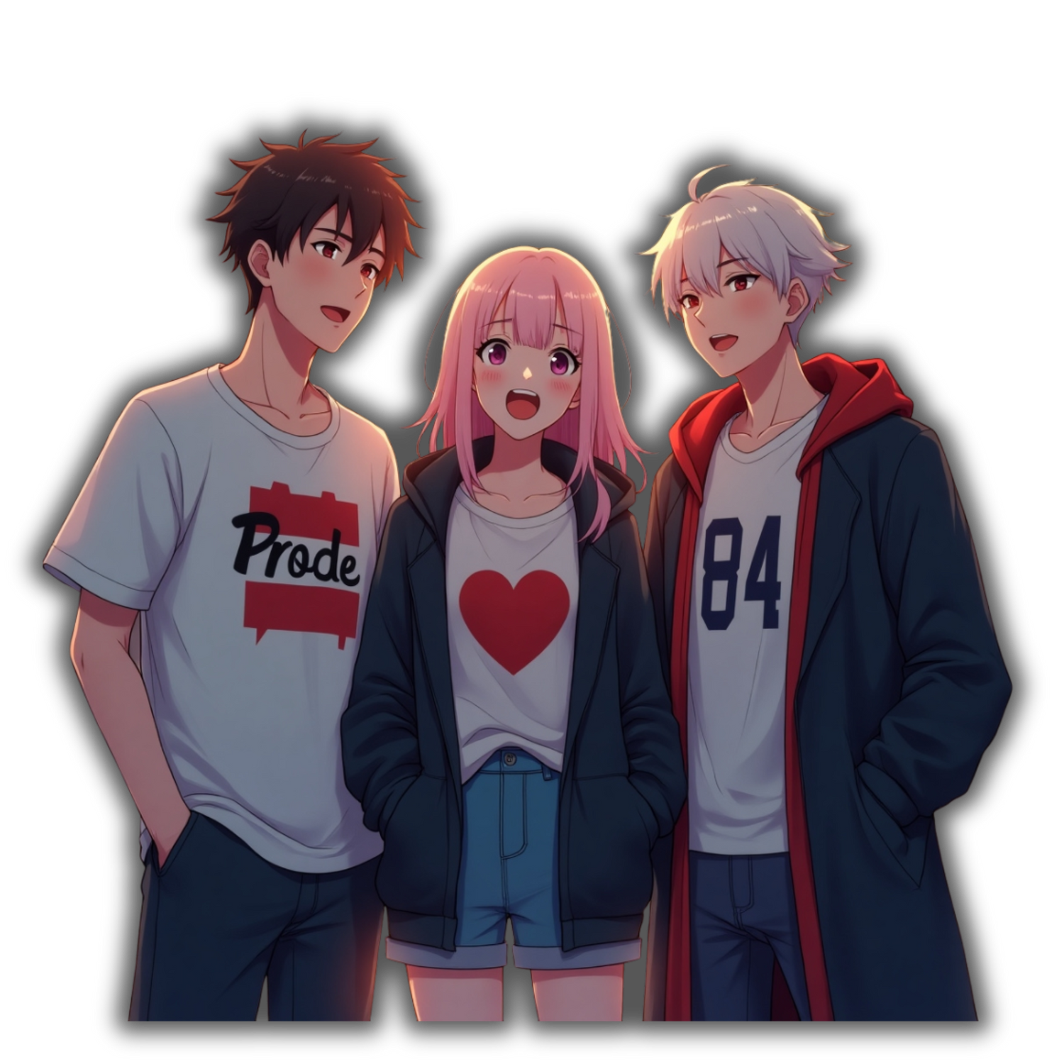 Nouveaux vêtements otaku streetwear et manga stylisés