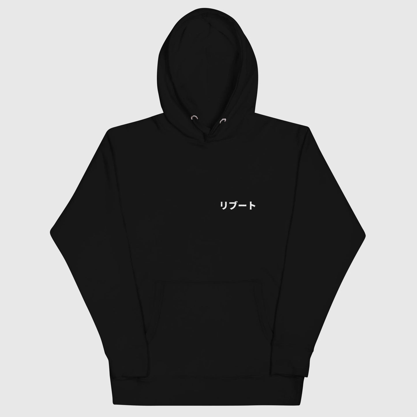 Sweat streetwear noir Reboot Tokyo, inspiration japon cyber et techwear, design sector 07, noir, vue de face.